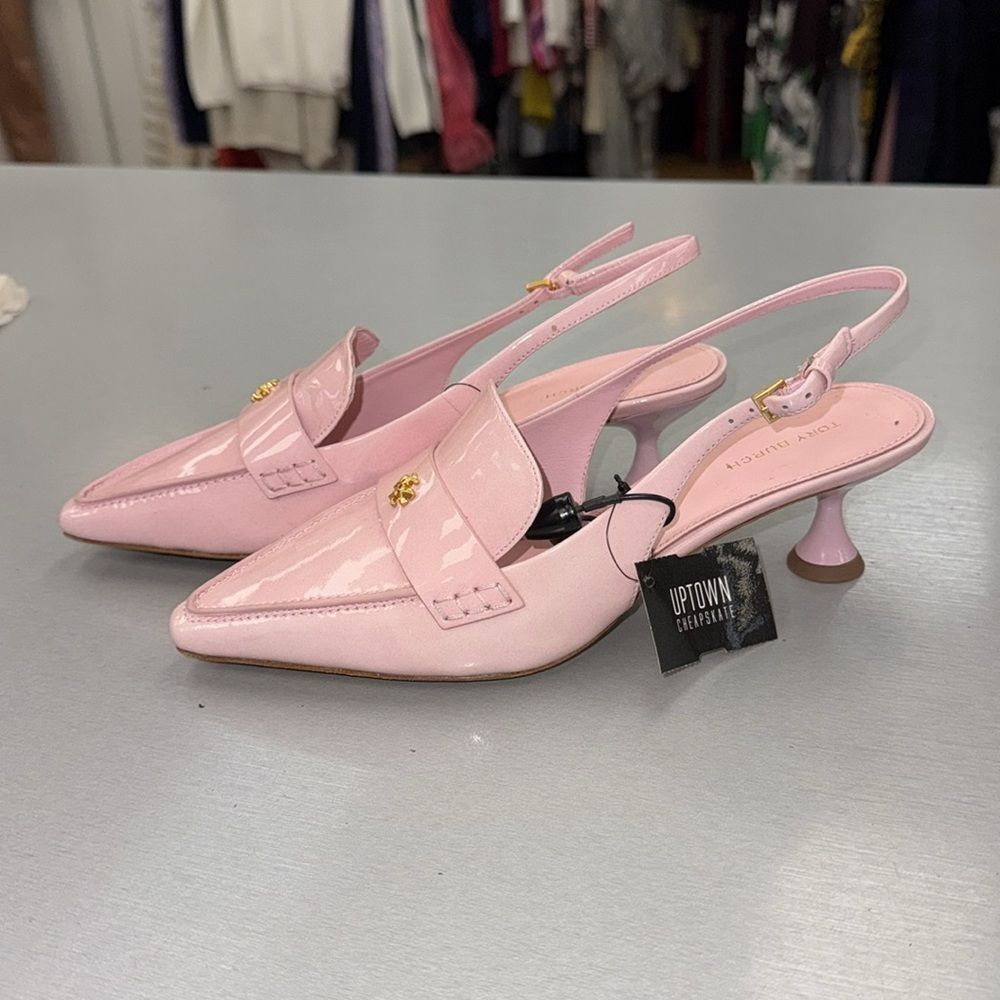 Tory‎ Burch Pink Slingback Heels - Picture 2 of 6